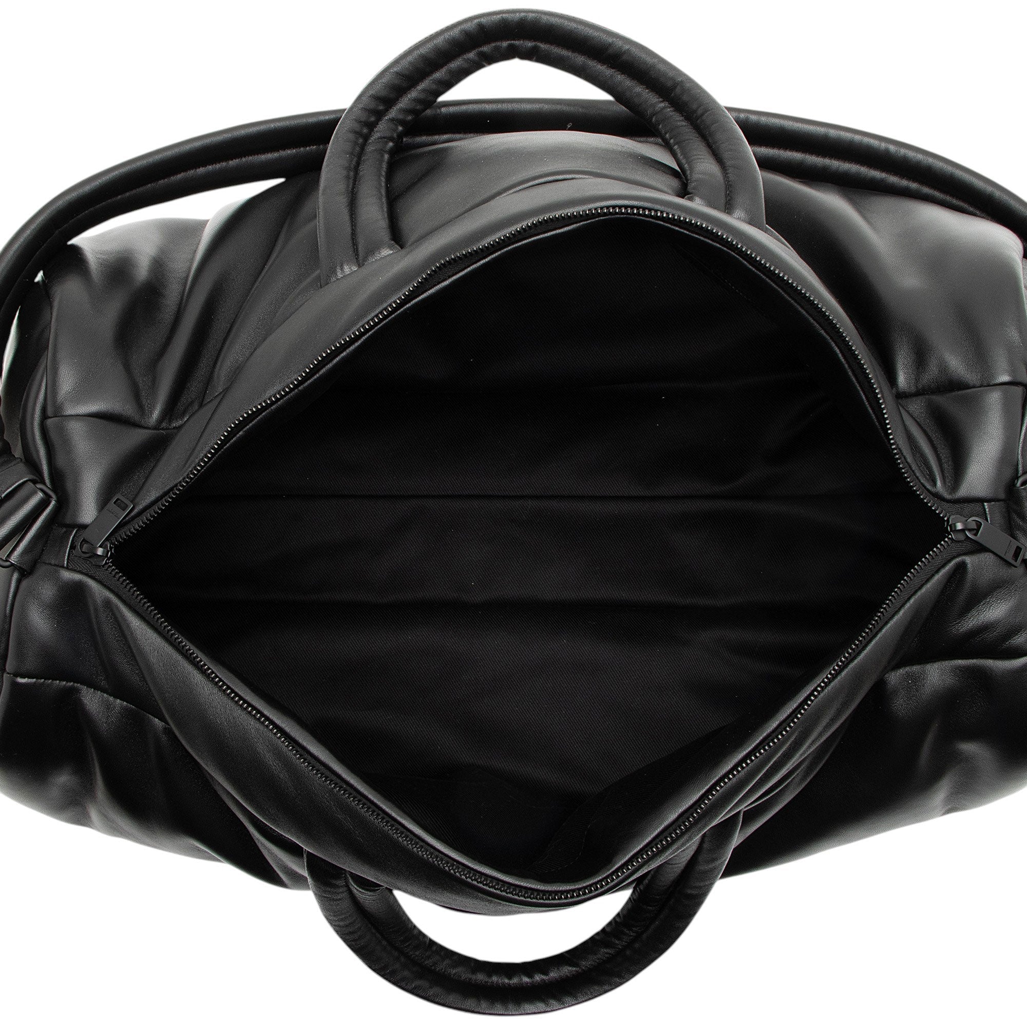 Saint Laurent Lambskin Logo Puffer Duffle