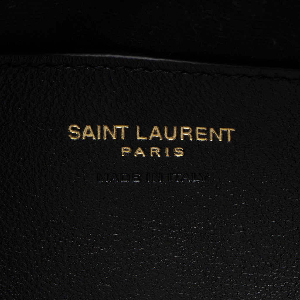 Saint Laurent Lambskin Monogram Calypso Mini Hobo