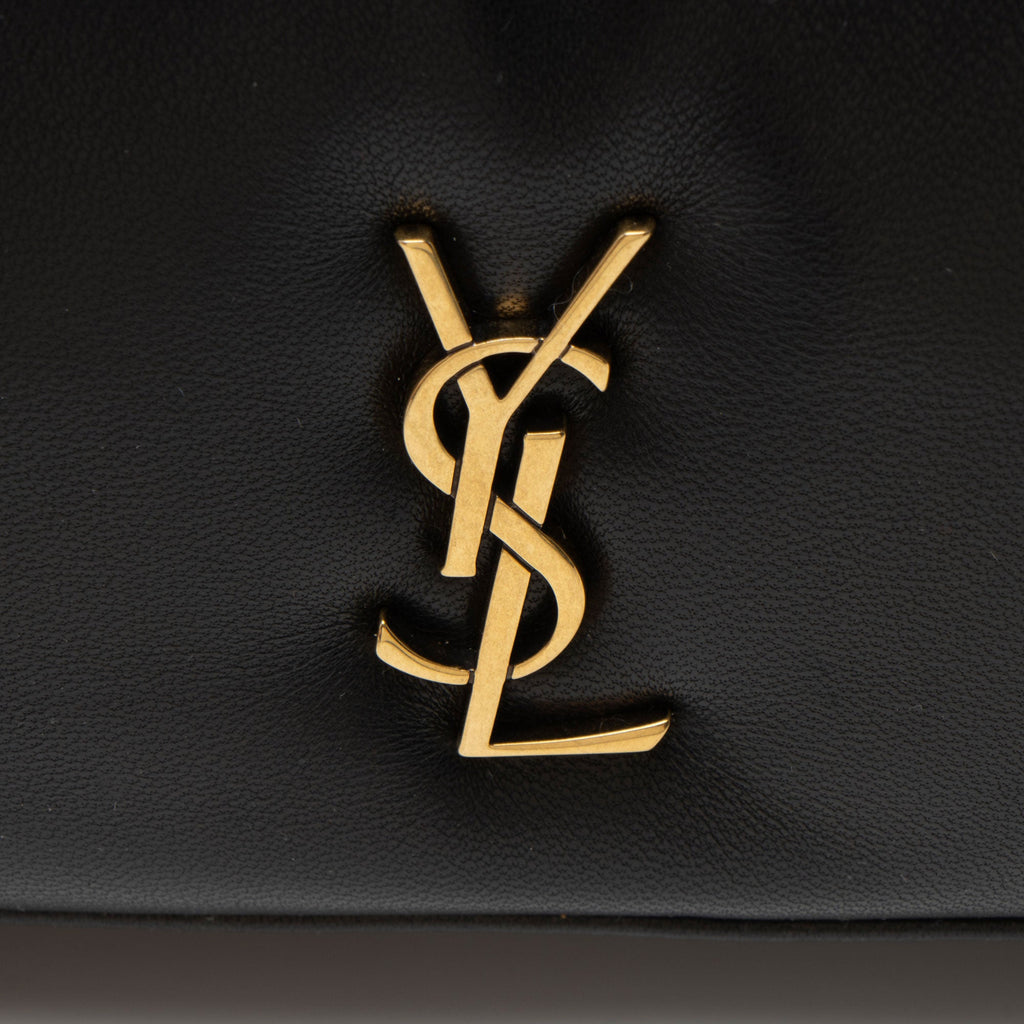 Saint Laurent Lambskin Monogram Calypso Mini Hobo