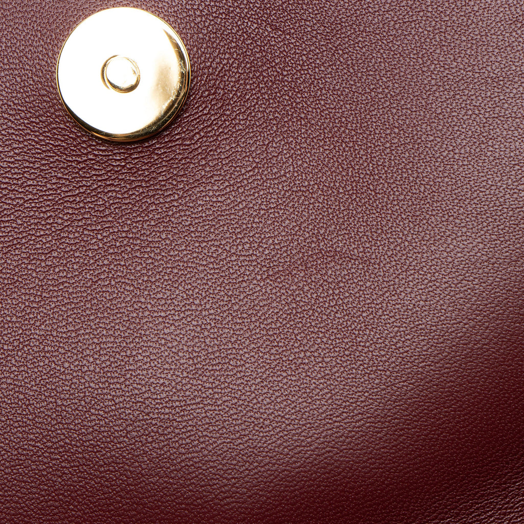 Saint Laurent Lambskin Monogram Calypso Small Shoulder Bag