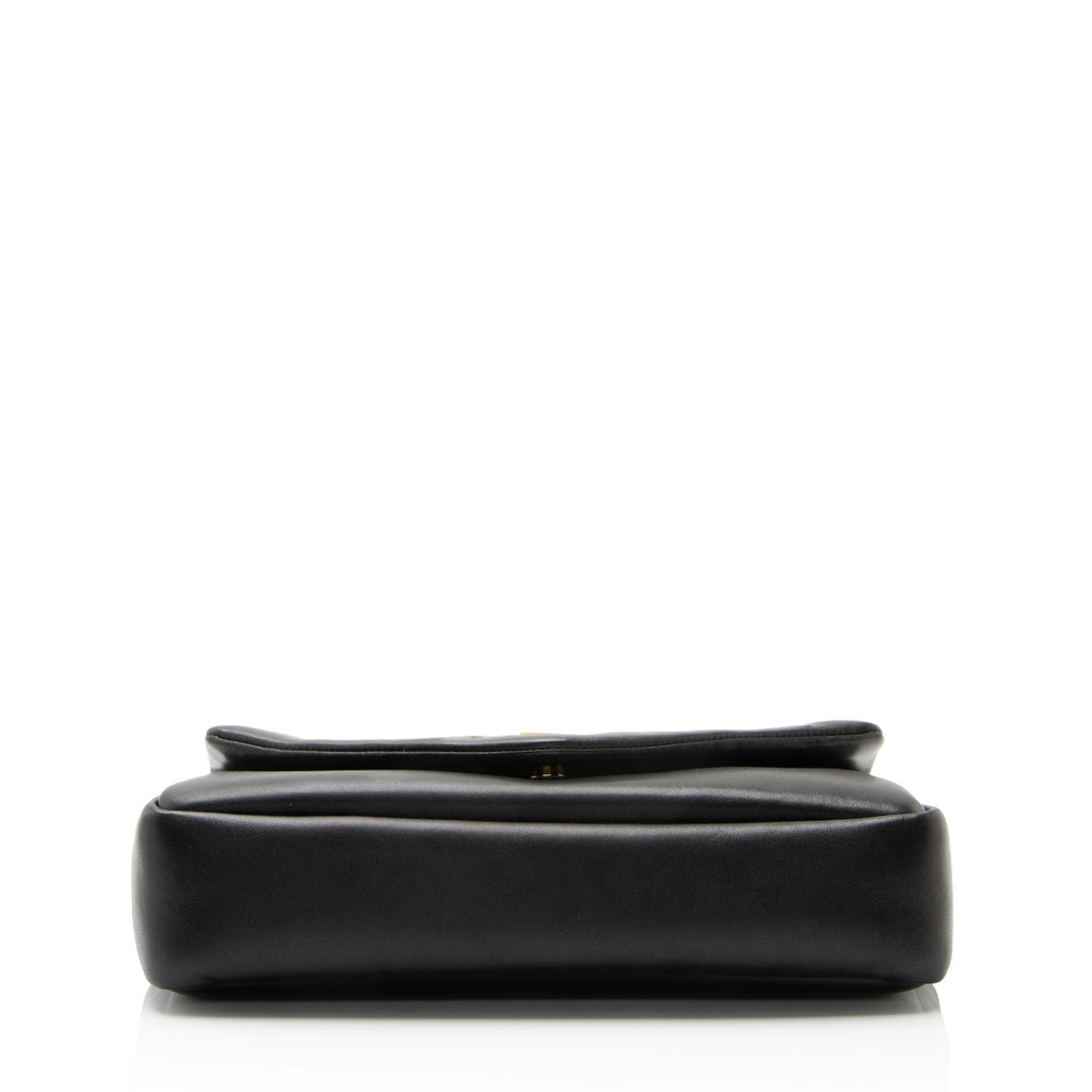 Saint Laurent Lambskin Monogram Calypso Small Shoulder Bag