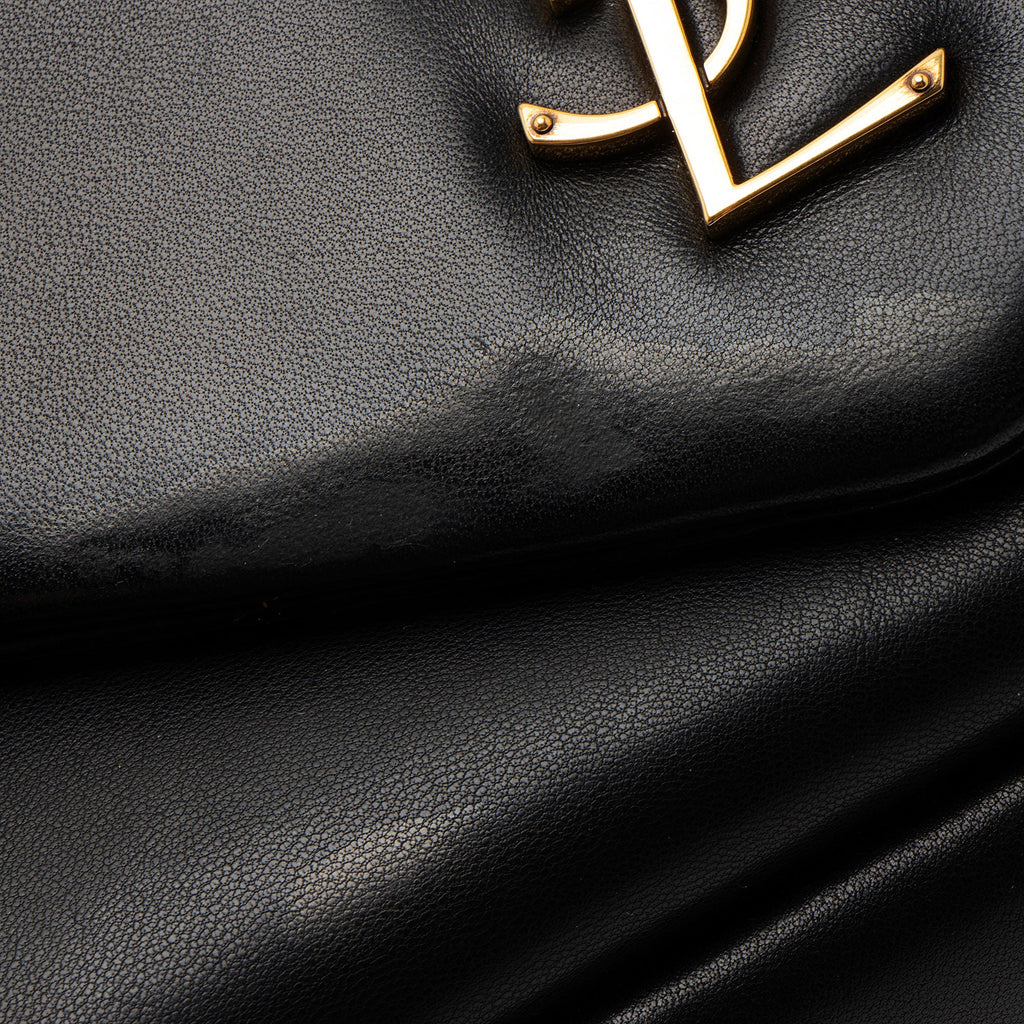 Saint Laurent Lambskin Monogram Calypso Small Shoulder Bag