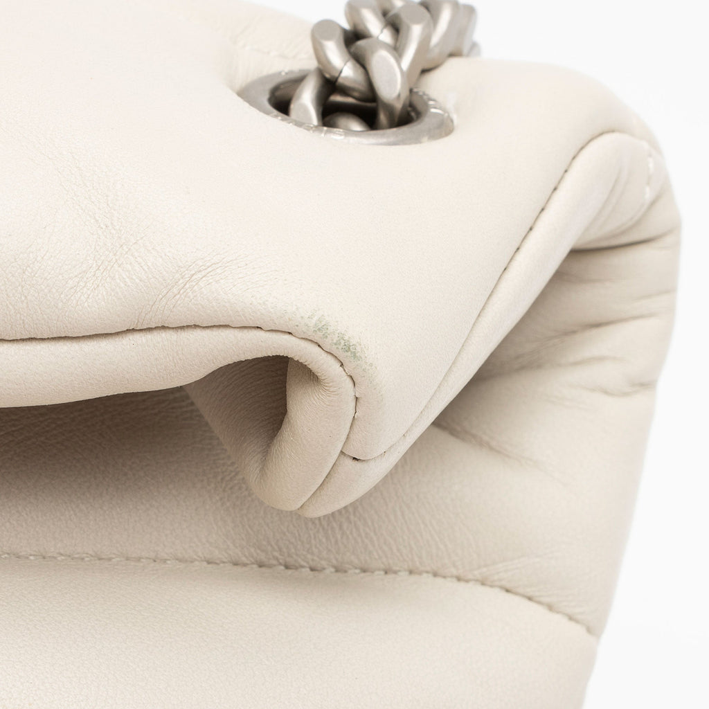 Saint Laurent Lambskin Monogram Puffer LouLou Medium Shoulder Bag (SHF-ONfMik)