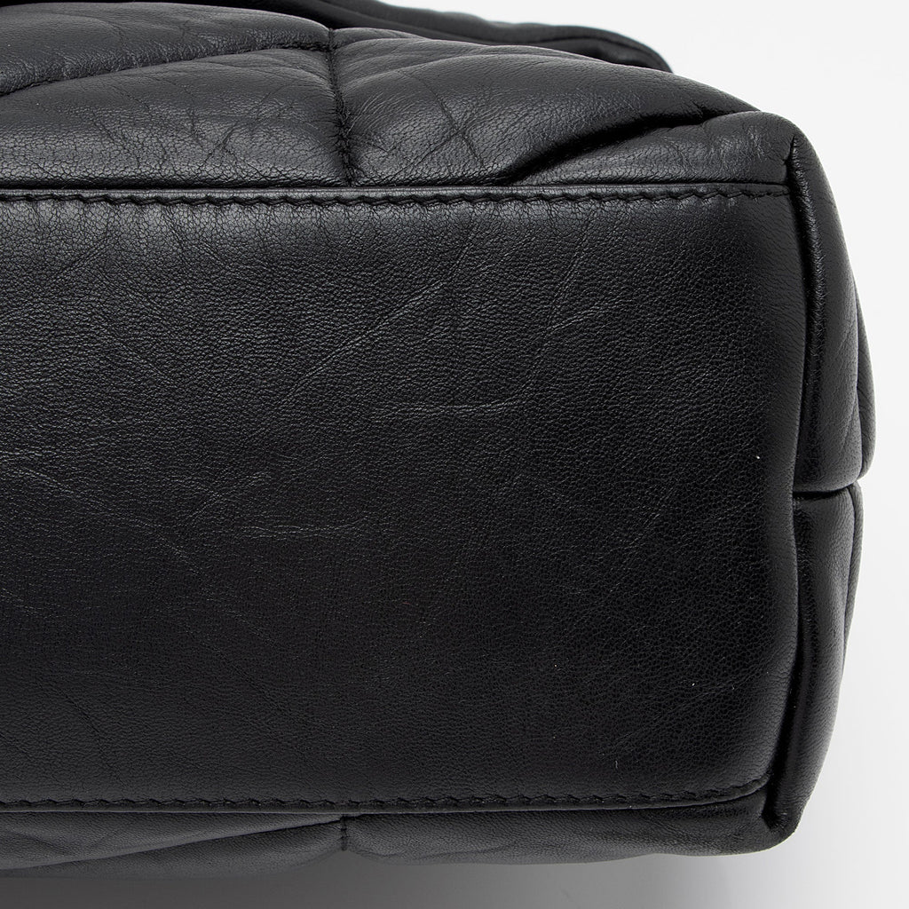 Saint Laurent Lambskin Monogram Puffer LouLou Medium Shoulder Bag (SHF-ArUzt2)