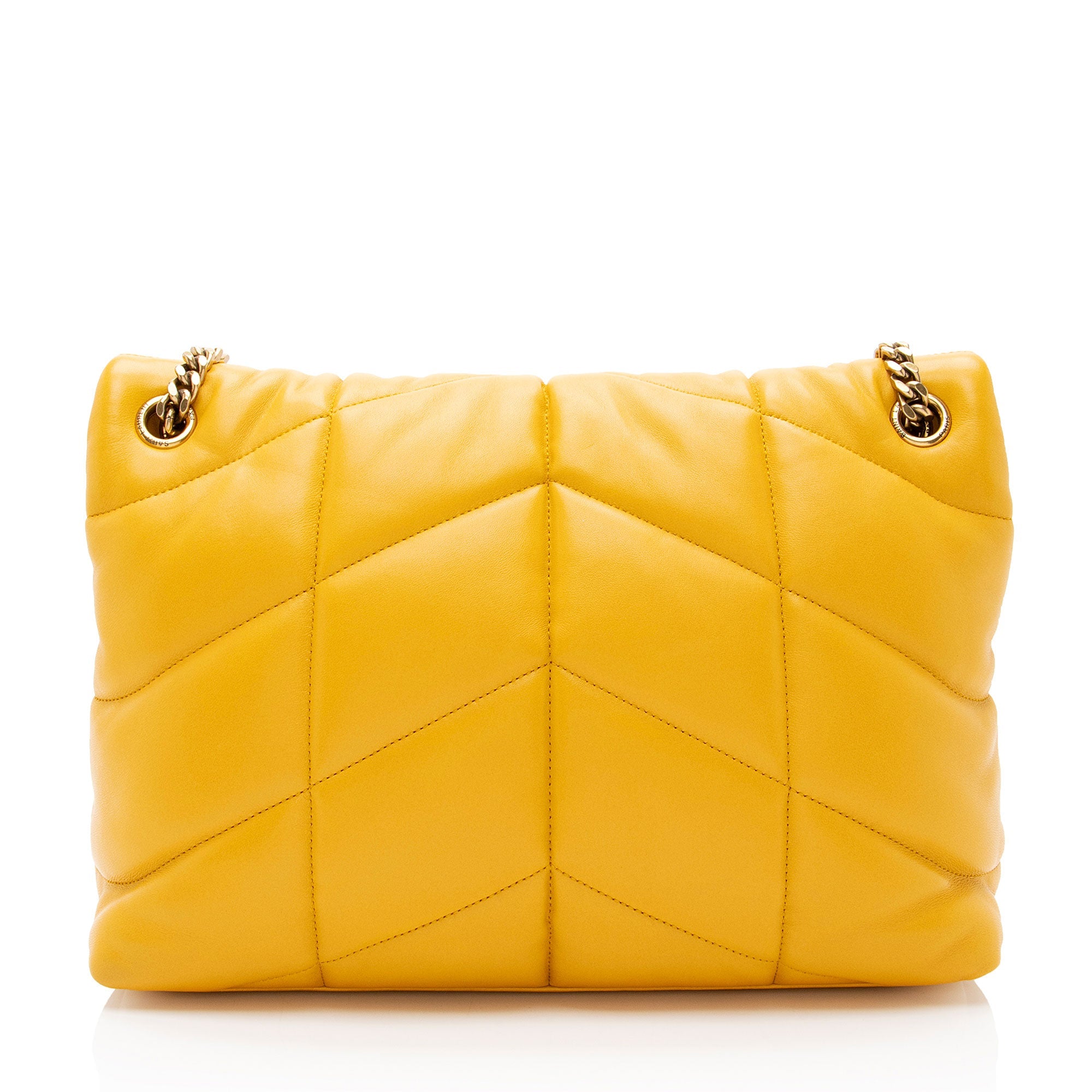 Saint Laurent Lambskin Monogram Puffer LouLou Medium Shoulder Bag
