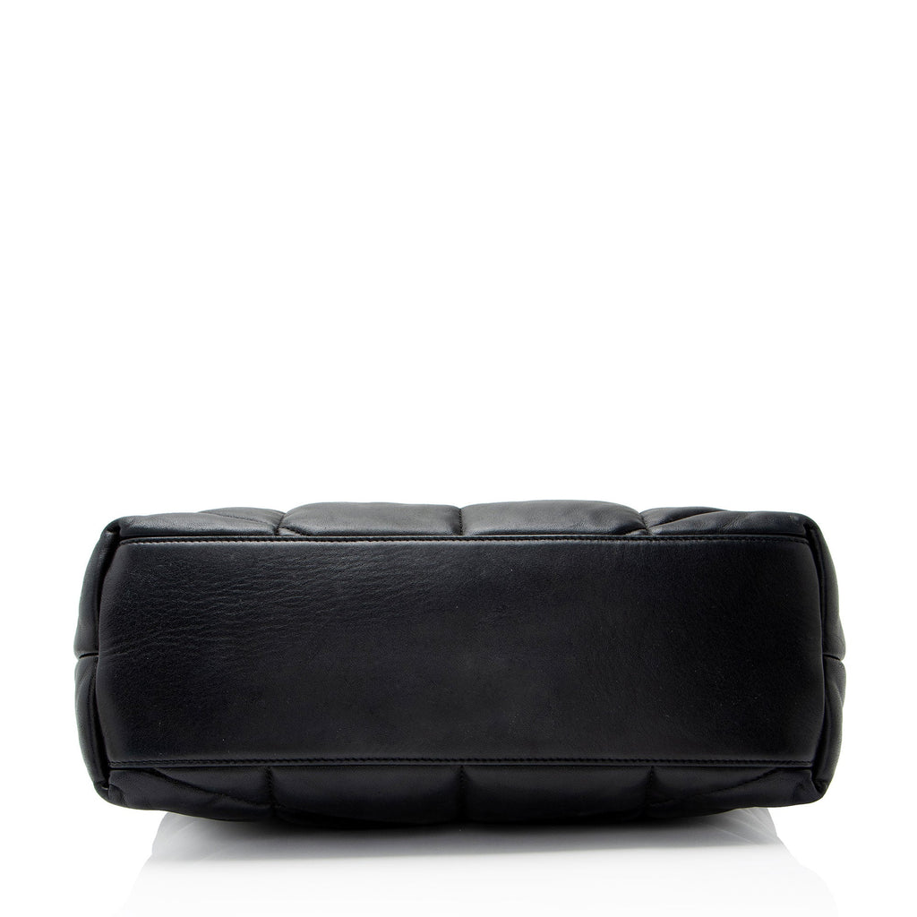 Saint Laurent Lambskin Monogram Puffer LouLou Medium Shoulder Bag