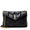 Saint Laurent Lambskin Monogram Puffer LouLou Medium Shoulder Bag