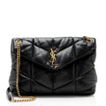 Saint Laurent Lambskin Monogram Puffer LouLou Medium Shoulder Bag