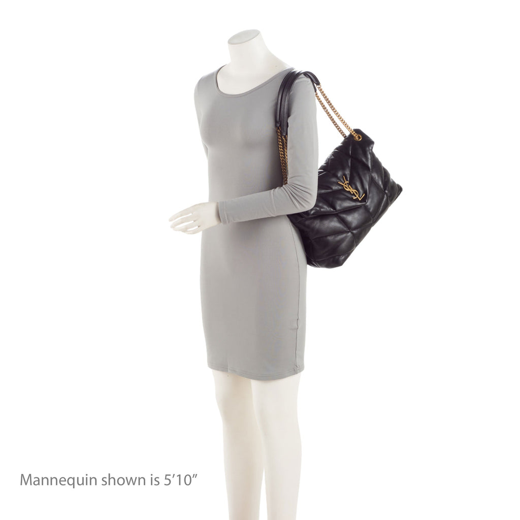 Saint Laurent Lambskin Monogram Puffer LouLou Medium Shoulder Bag