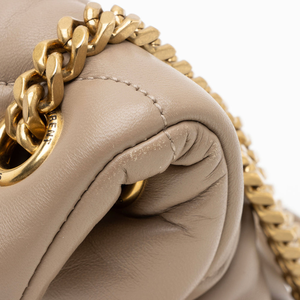 Saint Laurent Lambskin Monogram Puffer LouLou Medium Shoulder Bag