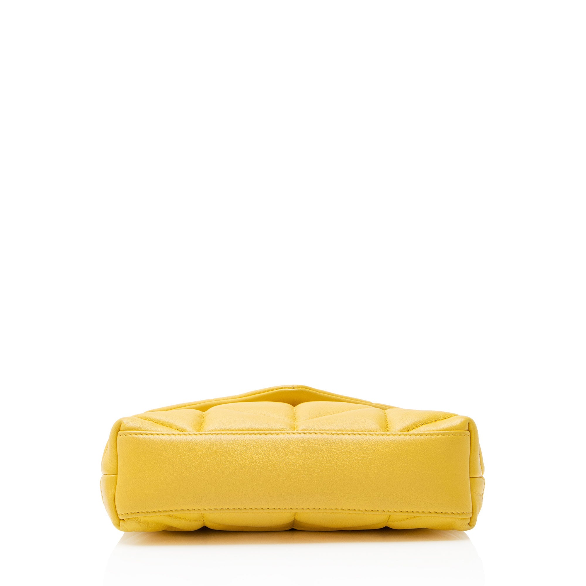 Saint Laurent Lambskin Monogram Puffer LouLou Small Clutch