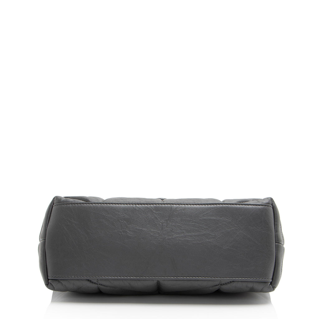 Saint Laurent Lambskin Monogram Puffer LouLou Small Shoulder Bag (SHF-pKyOVs)