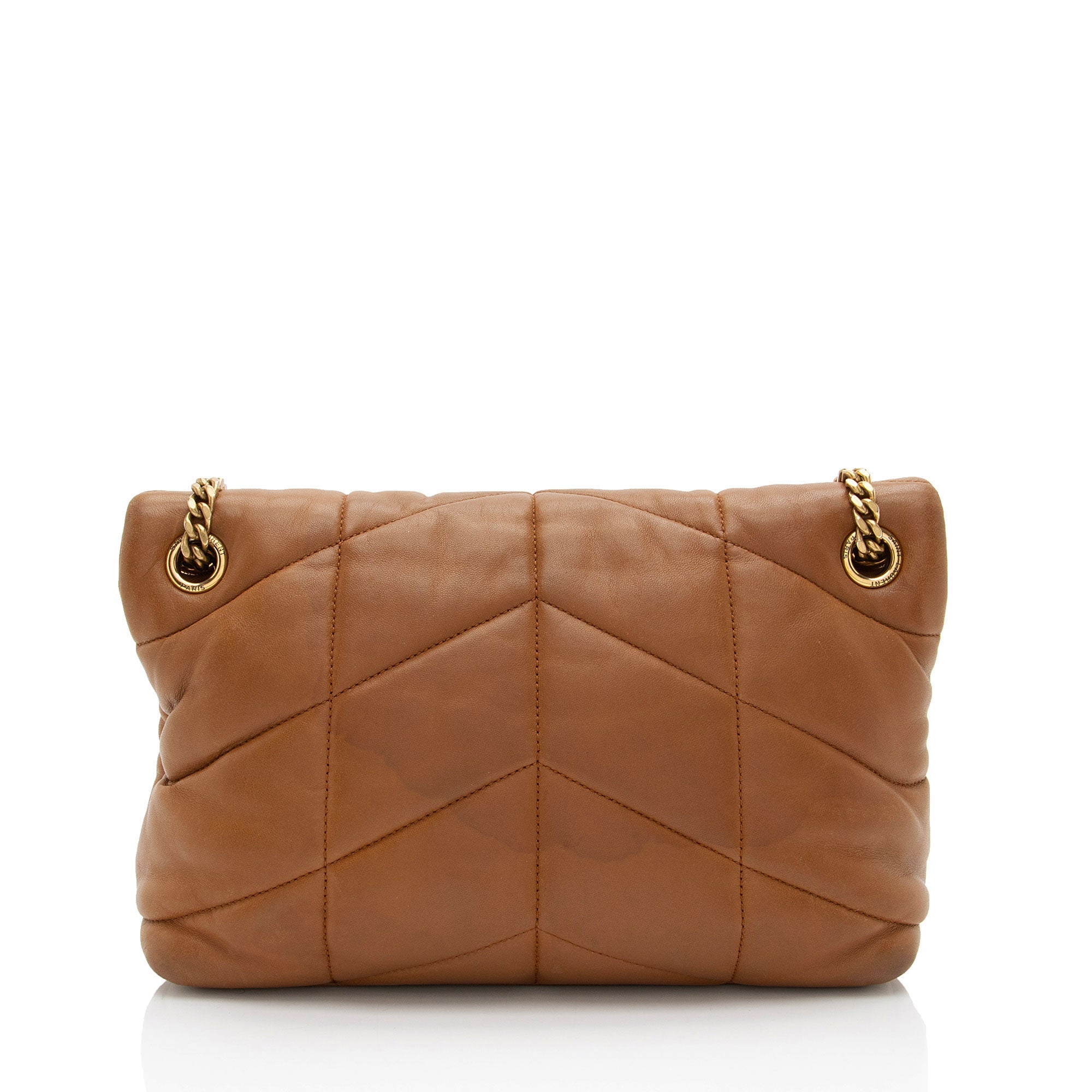 Saint Laurent Lambskin Monogram Puffer LouLou Small Shoulder Bag