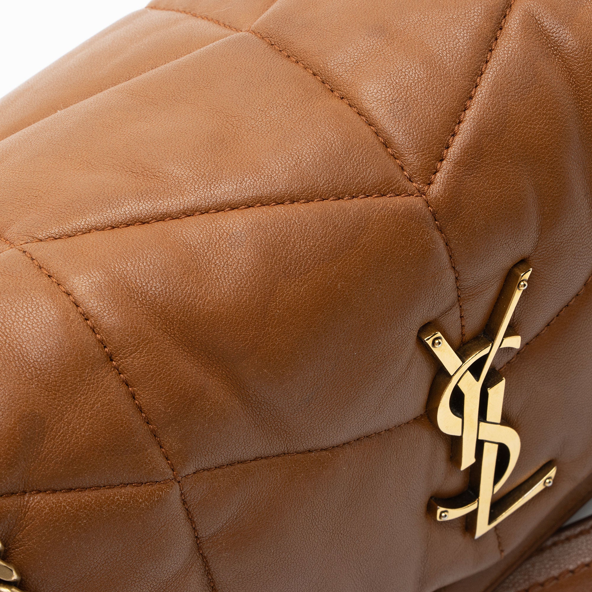 Saint Laurent Lambskin Monogram Puffer LouLou Small Shoulder Bag