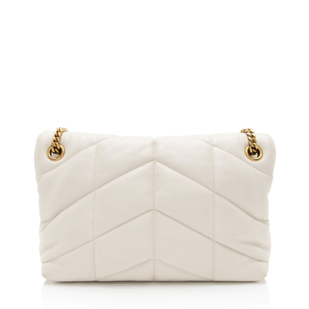 Saint Laurent Lambskin Monogram Puffer LouLou Small Shoulder Bag