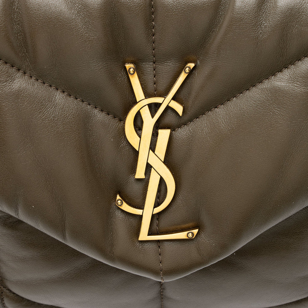 Saint Laurent Lambskin Monogram Puffer LouLou Small Shoulder Bag