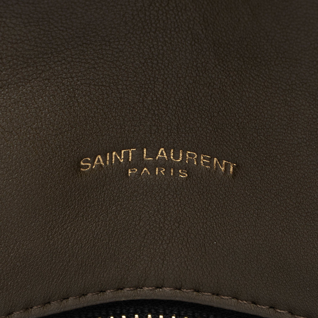 Saint Laurent Lambskin Monogram Puffer LouLou Small Shoulder Bag
