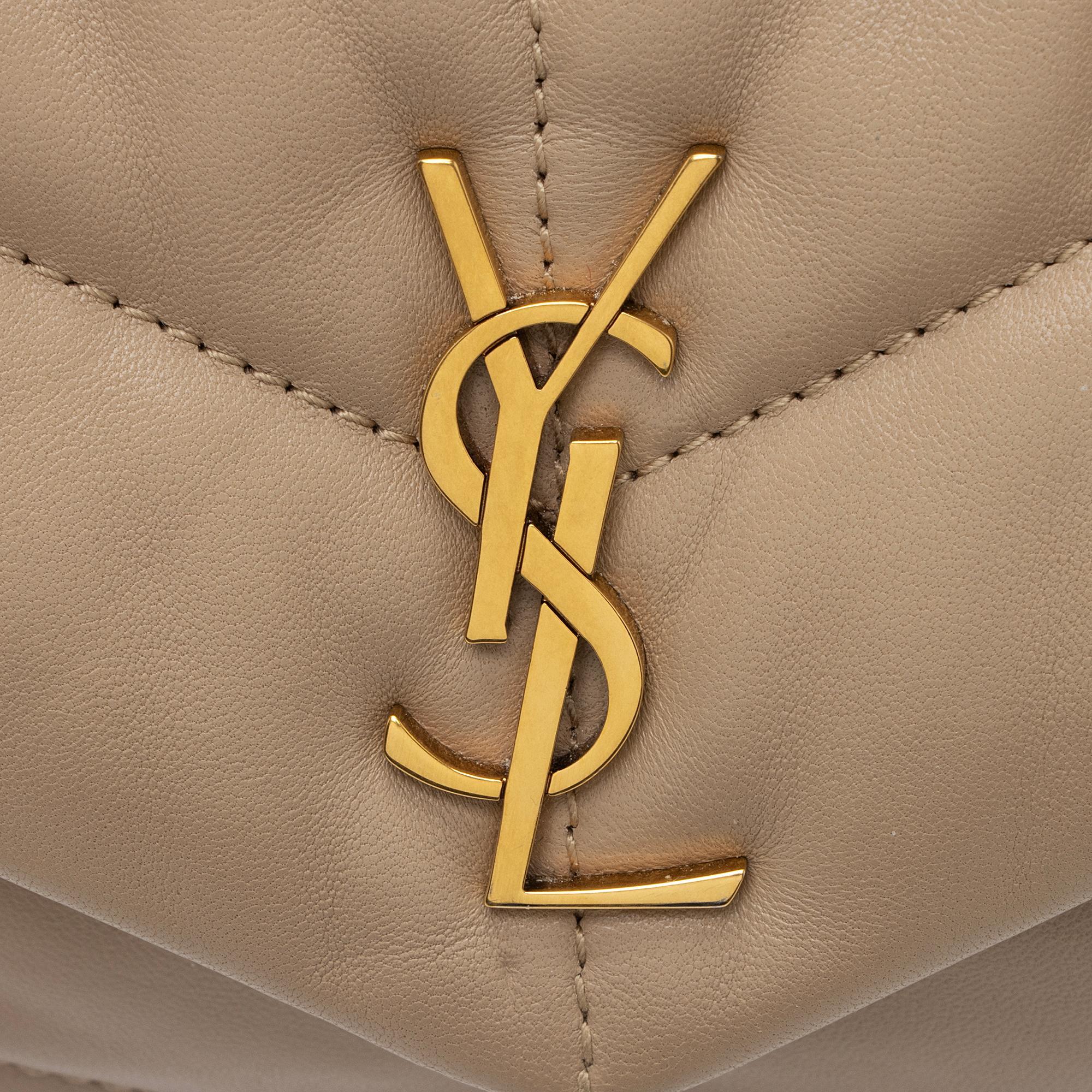 Saint Laurent Lambskin Monogram Puffer LouLou Toy Shoulder Bag