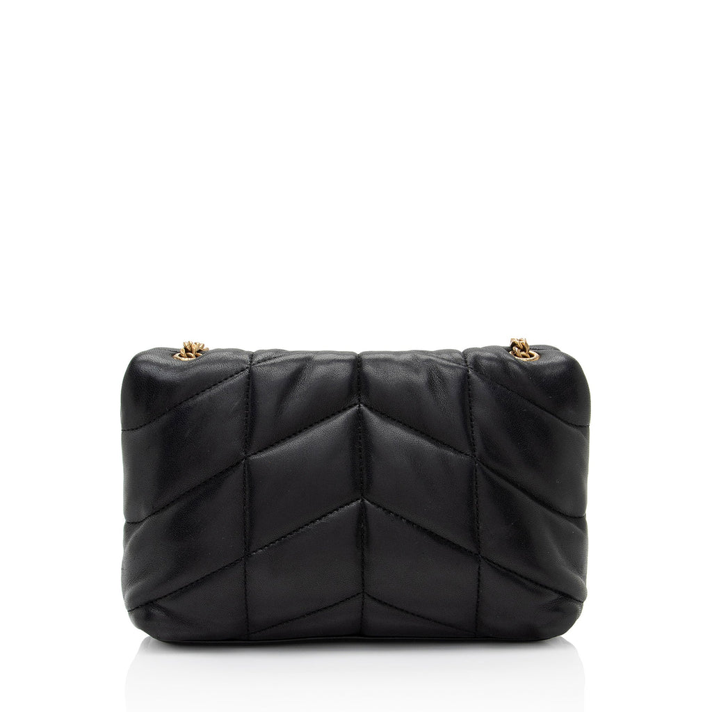 Saint Laurent Lambskin Monogram Puffer LouLou Toy Shoulder Bag