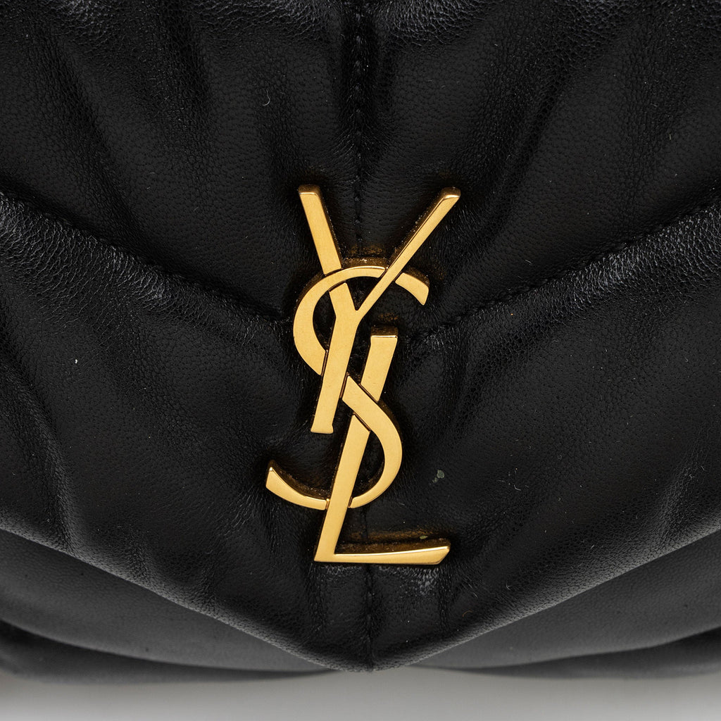 Saint Laurent Lambskin Monogram Puffer LouLou Toy Shoulder Bag