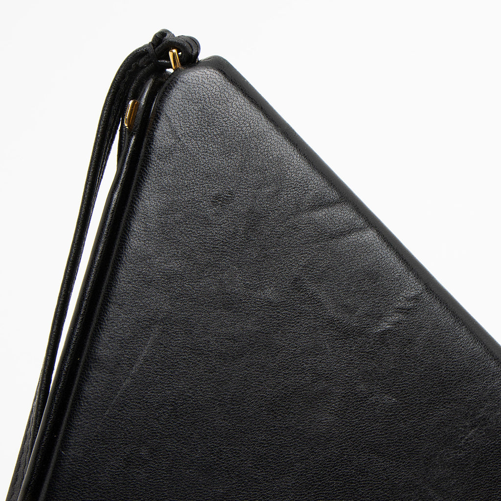 Saint Laurent Lambskin Monogram Pyramid Clutch
