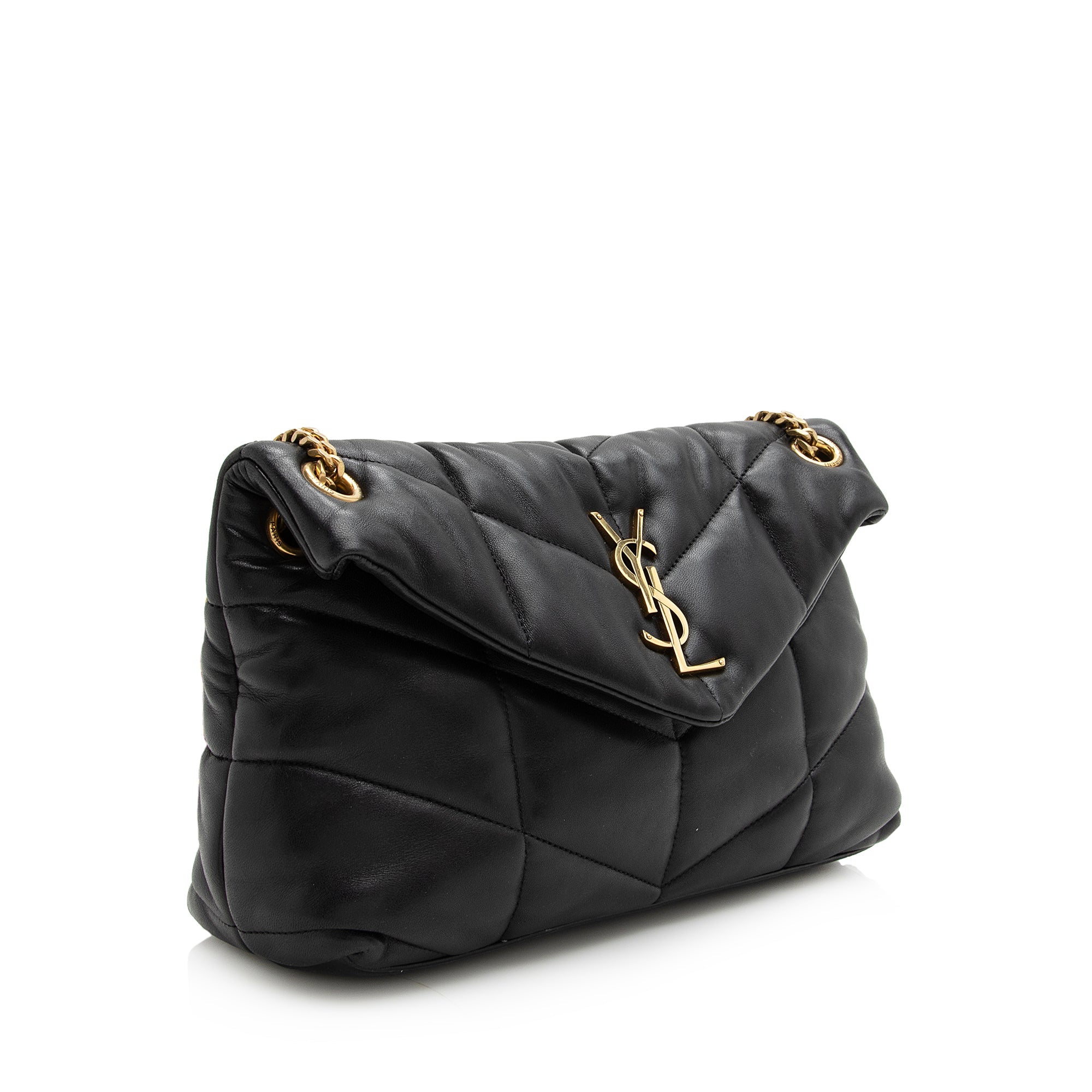 Saint Laurent Lambskin Puffer LouLou Small Shoulder Bag (SHF-22808)