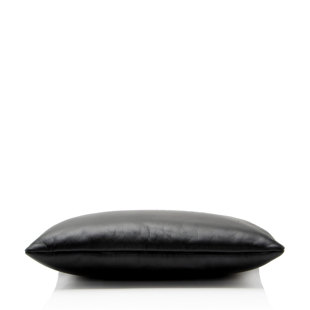Saint Laurent Lambskin Logo Puffy Pouch