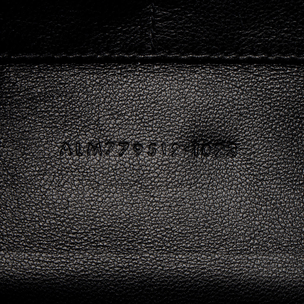 Saint Laurent Lambskin Logo Puffy Pouch