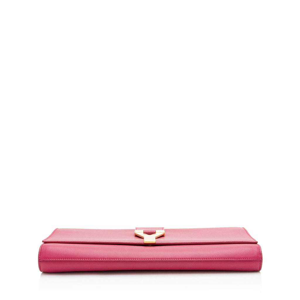 Saint Laurent Leather Classic Y Clutch