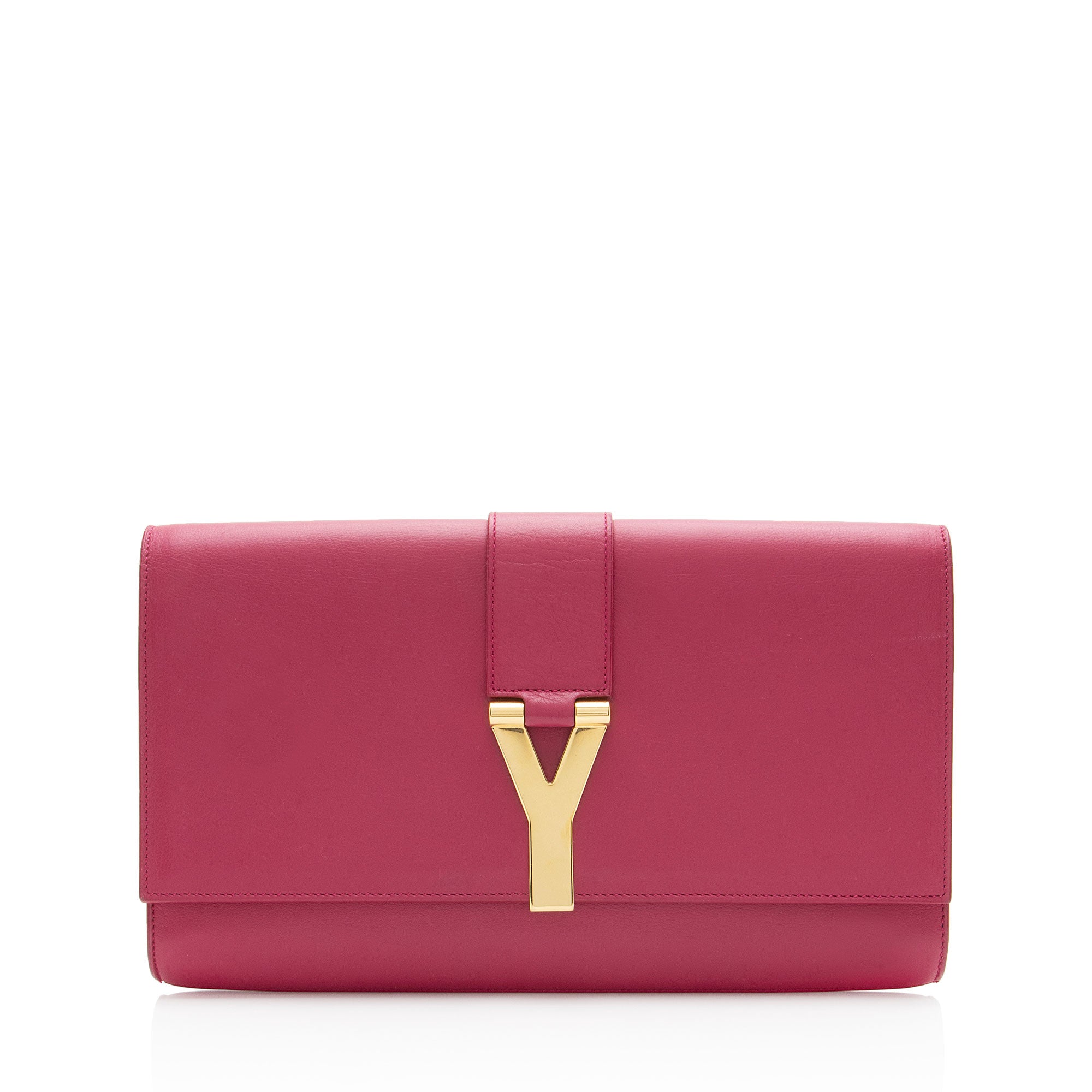 Saint Laurent Leather Classic Y Clutch