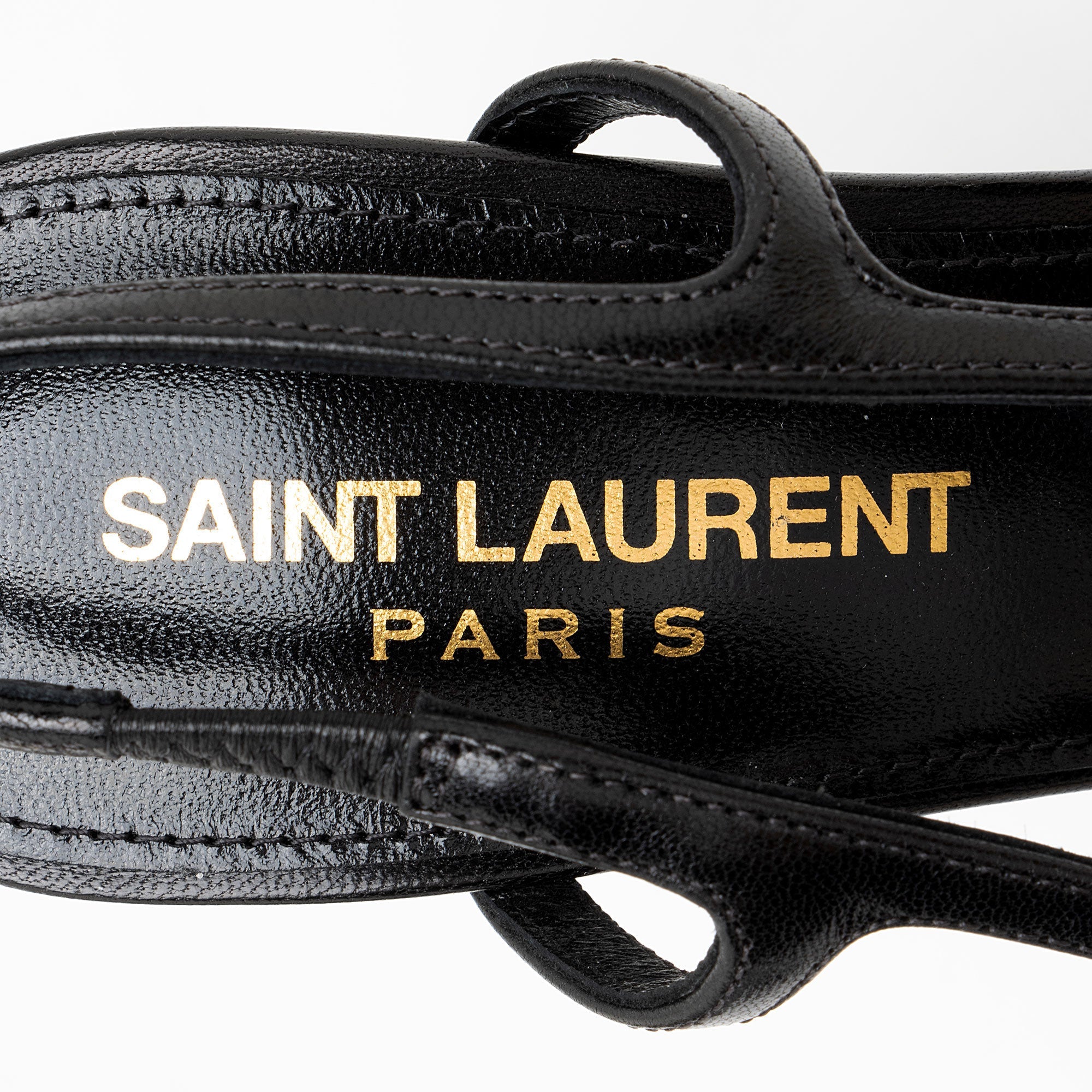 Saint Laurent Leather Jeanne Slingback Pumps - Size 6 / 36