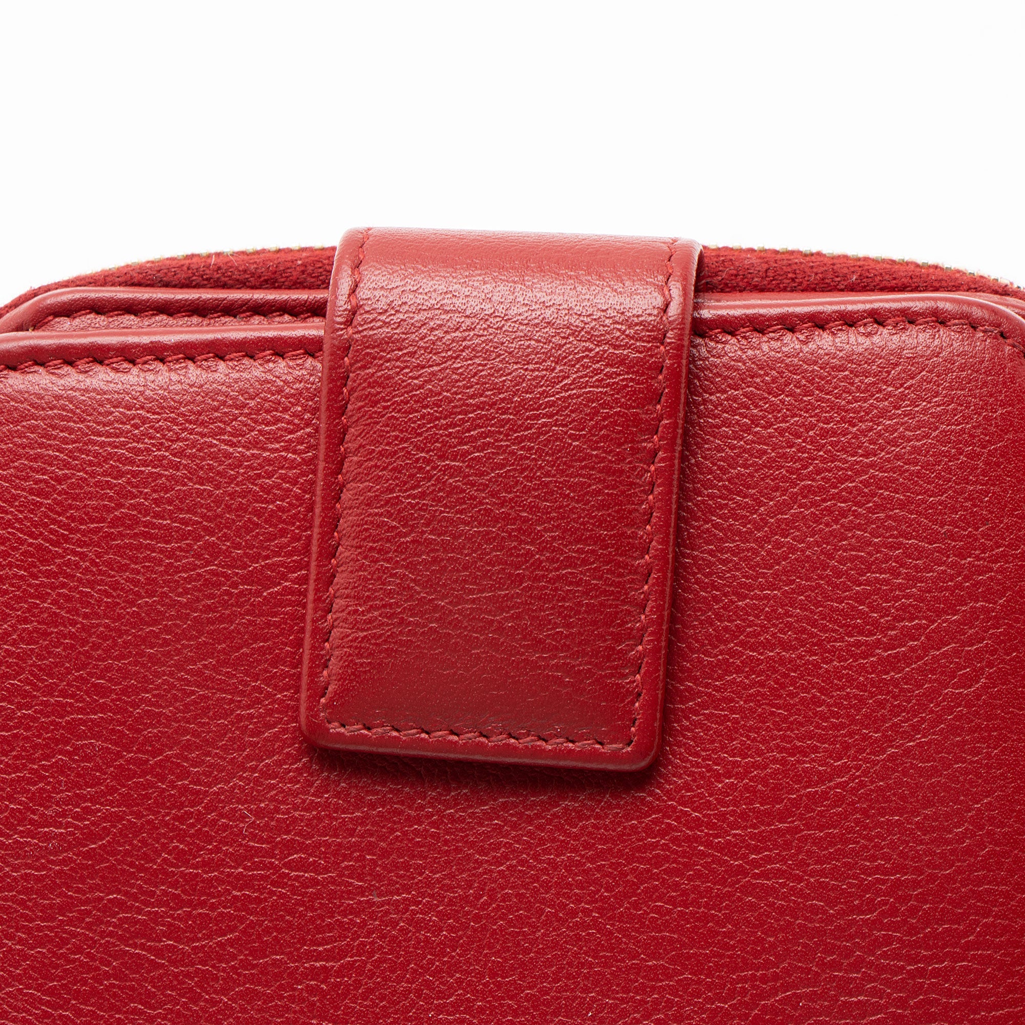 Saint Laurent Leather Monogram Belle du Jour Compact Wallet