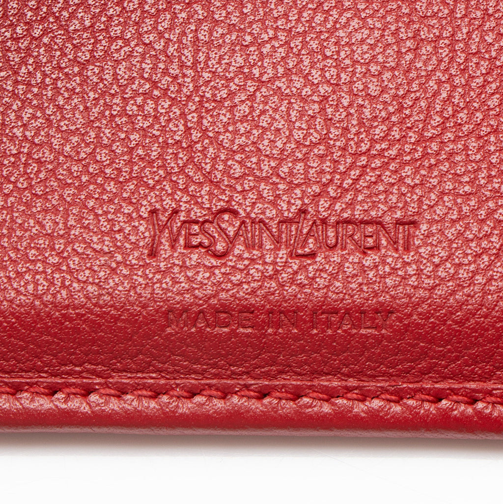 Saint Laurent Leather Monogram Belle du Jour Compact Wallet