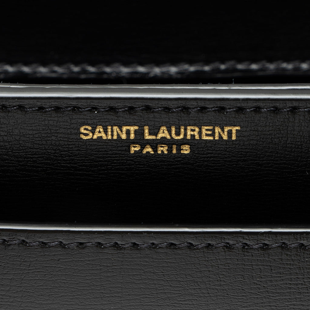 Saint Laurent Leopard Printed Suede Monogram Sunset Medium Shoulder Bag
