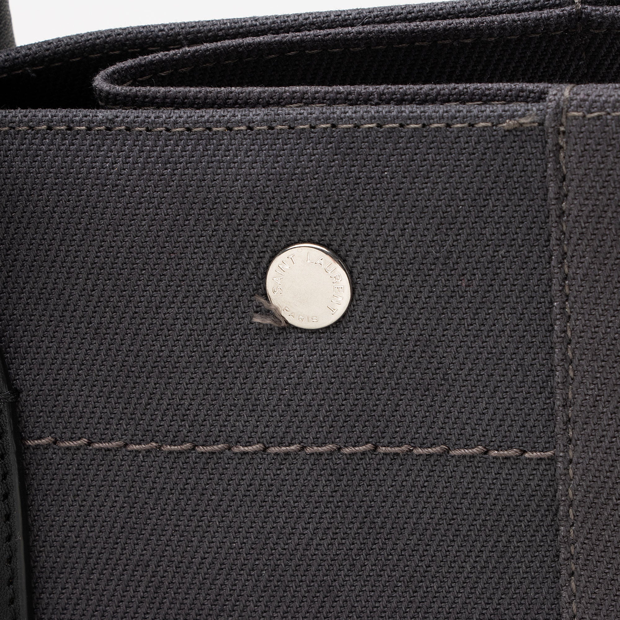 Saint Laurent Linen Calfskin Rive Gauche N/S Tote