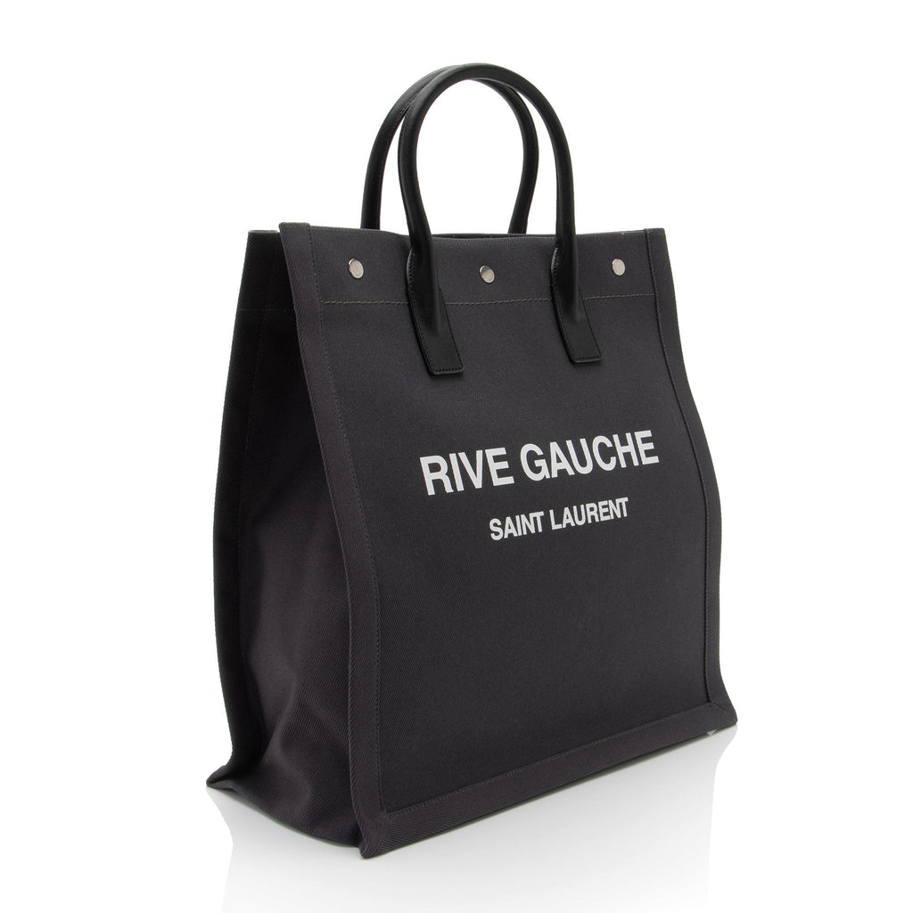 Saint Laurent Linen Calfskin Rive Gauche N/S Tote