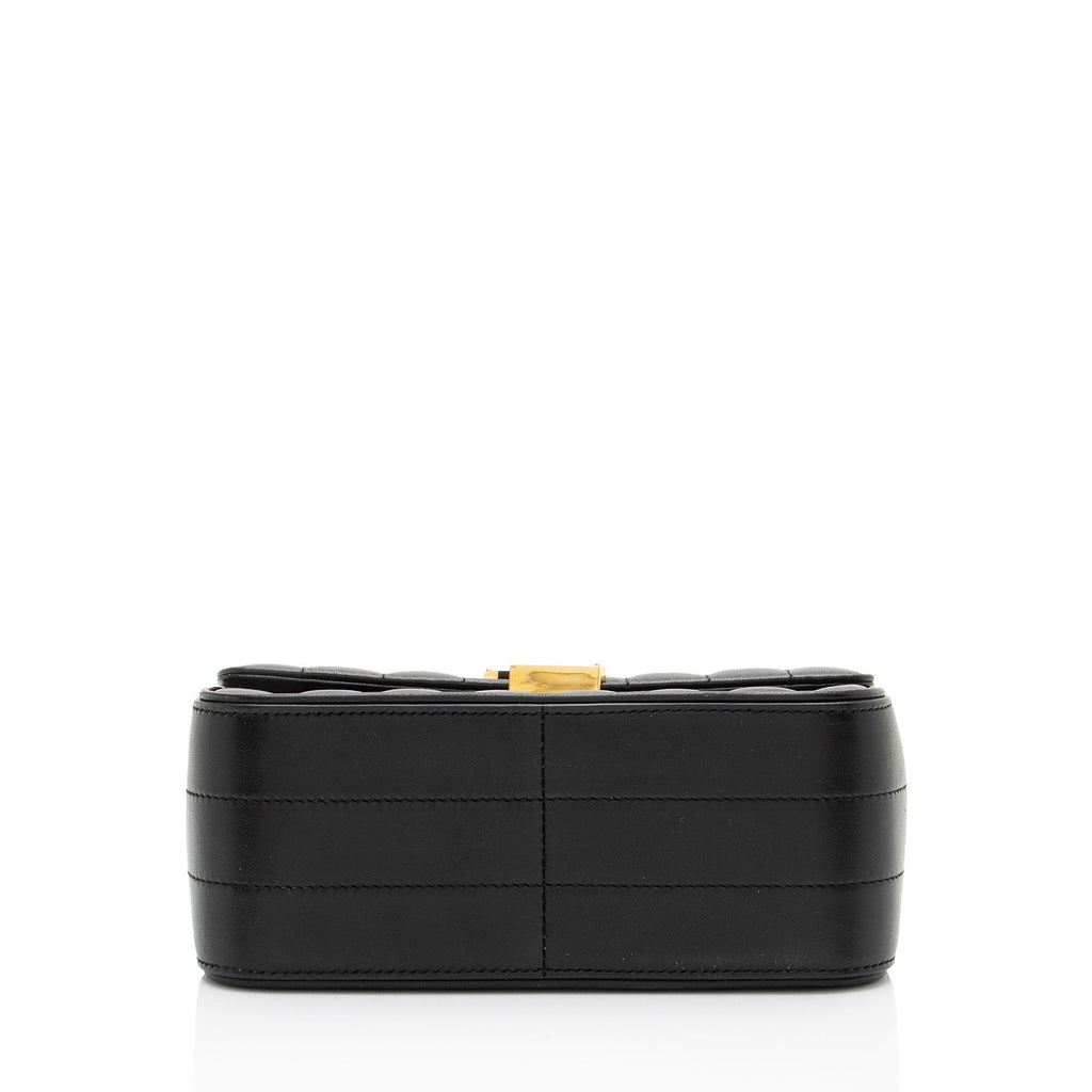 Saint Laurent Matalasse Calfskin Monogram Vicky Medium Shoulder Bag