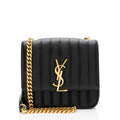 Saint Laurent Matalasse Calfskin Monogram Vicky Medium Shoulder Bag
