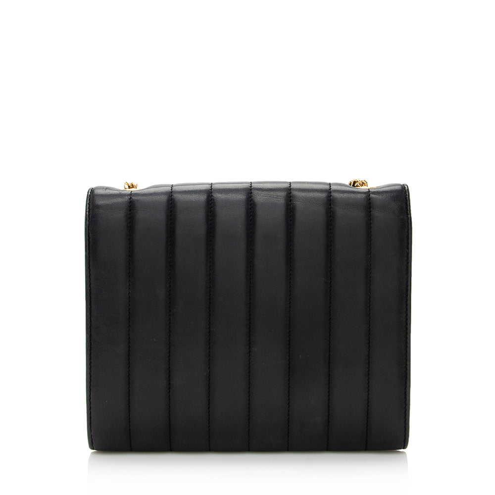 Saint Laurent Matalasse Calfskin Vicky Chain Wallet (SHF-21988)