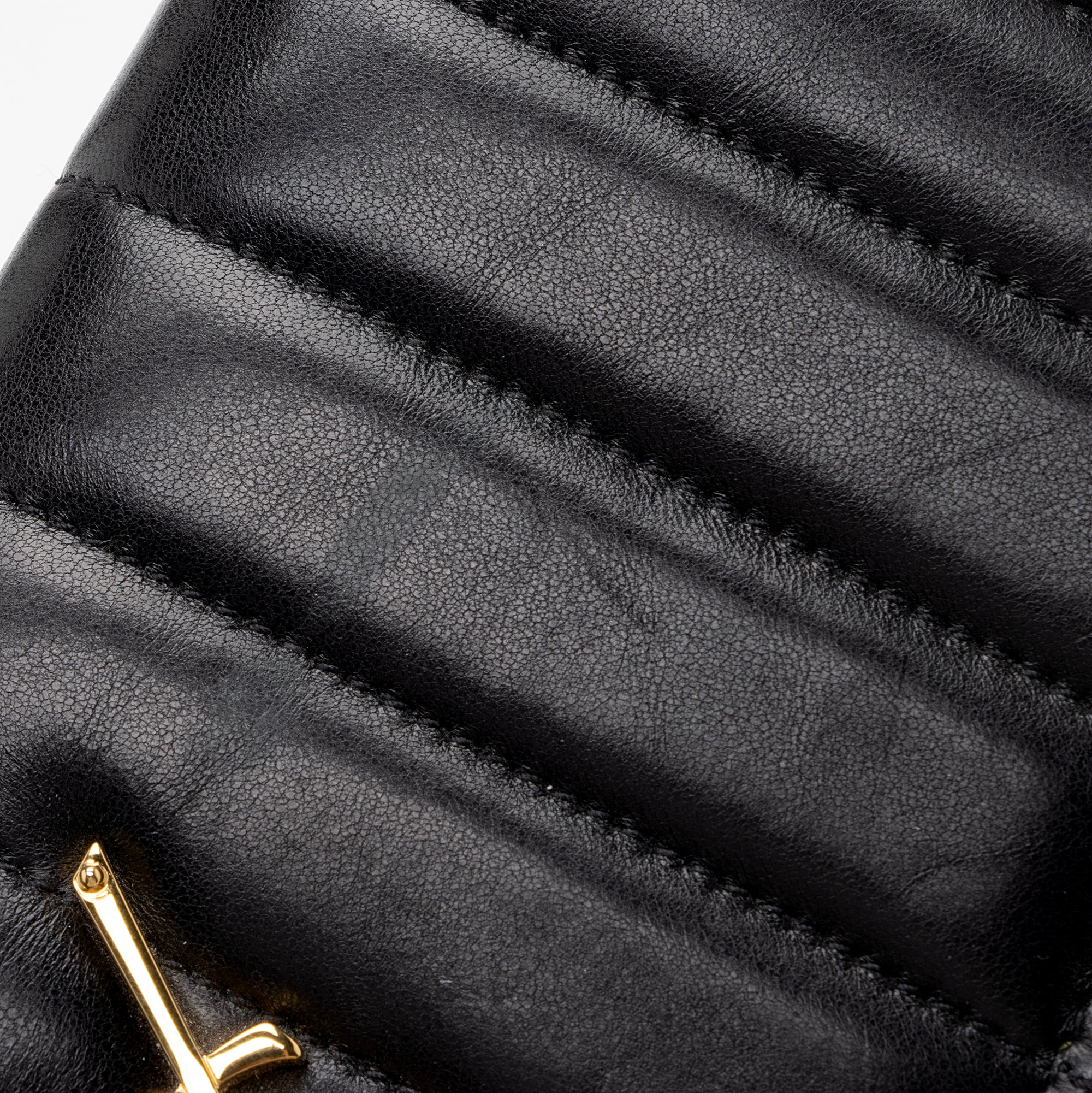 Saint Laurent Matalasse Calfskin Vicky Continental Wallet (SHF-22903)