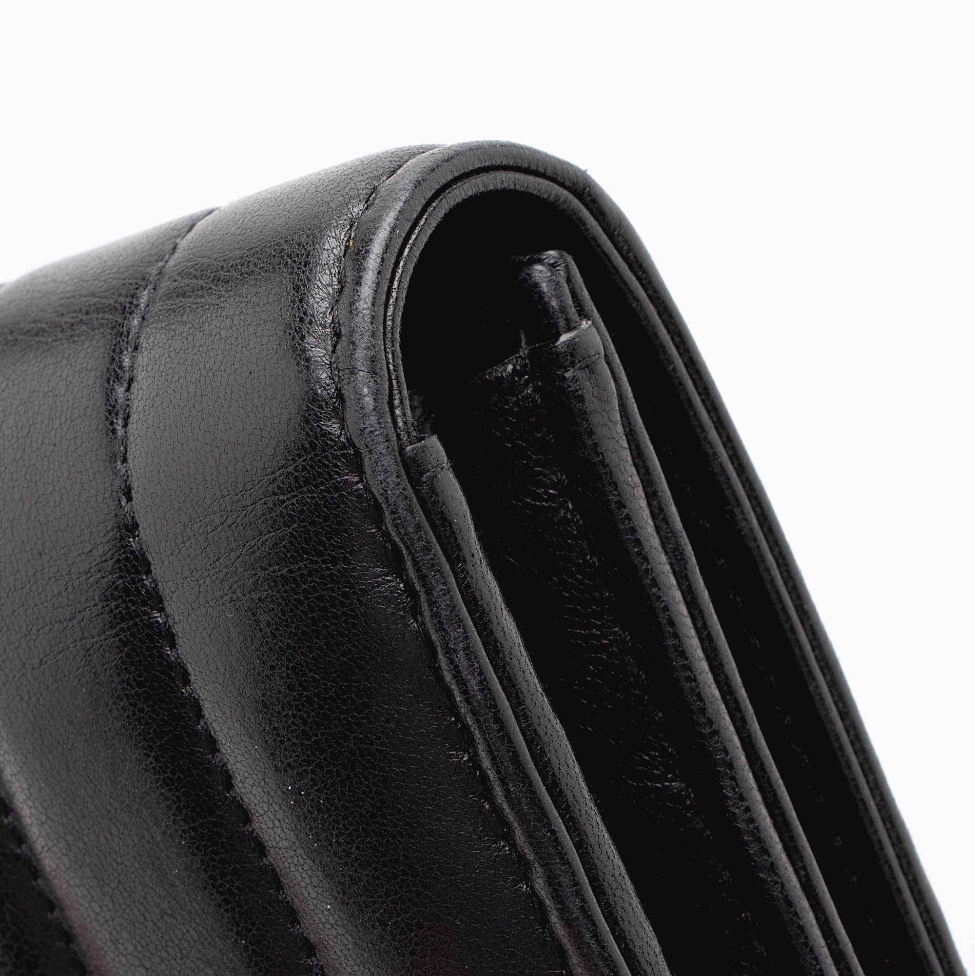 Saint Laurent Matalasse Calfskin Vicky Continental Wallet (SHF-22903)