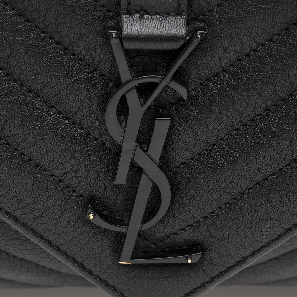 Saint Laurent Matelasse Calfskin Classic Monogram College Large Shoulder Bag (SHF-20904)