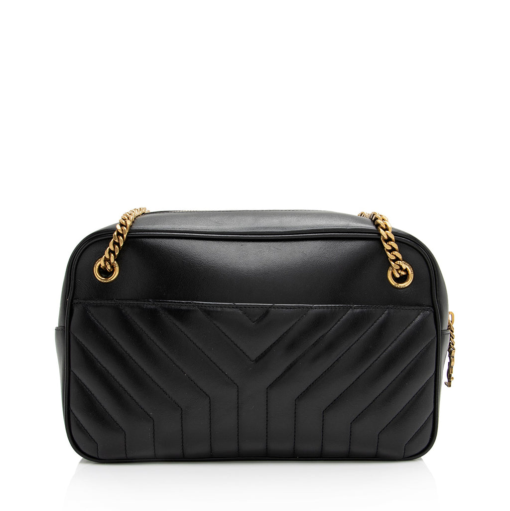 Saint Laurent Matelasse Calfskin Joan Large Camera Bag (SHF-23276)