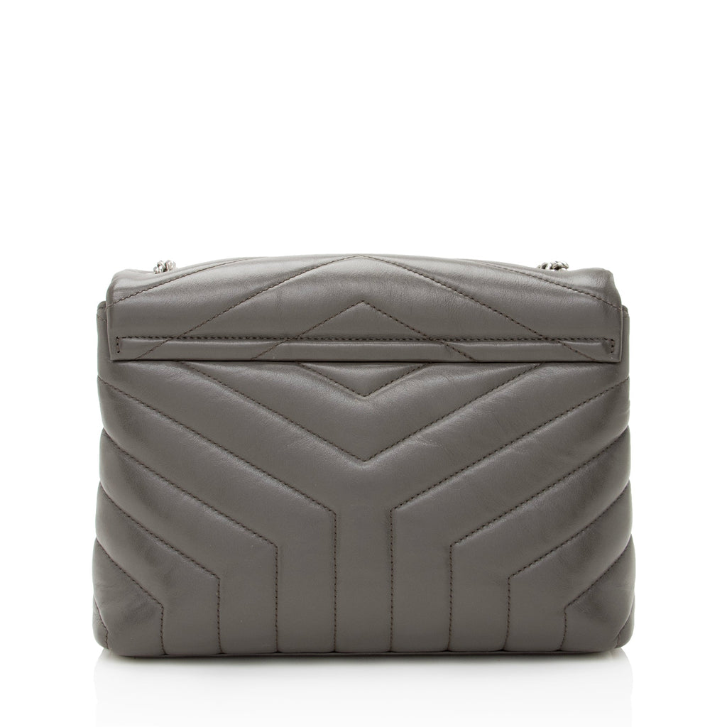 Saint Laurent Matelasse Calfskin LouLou Chain Small Crossbody Bag (SHF-22723)