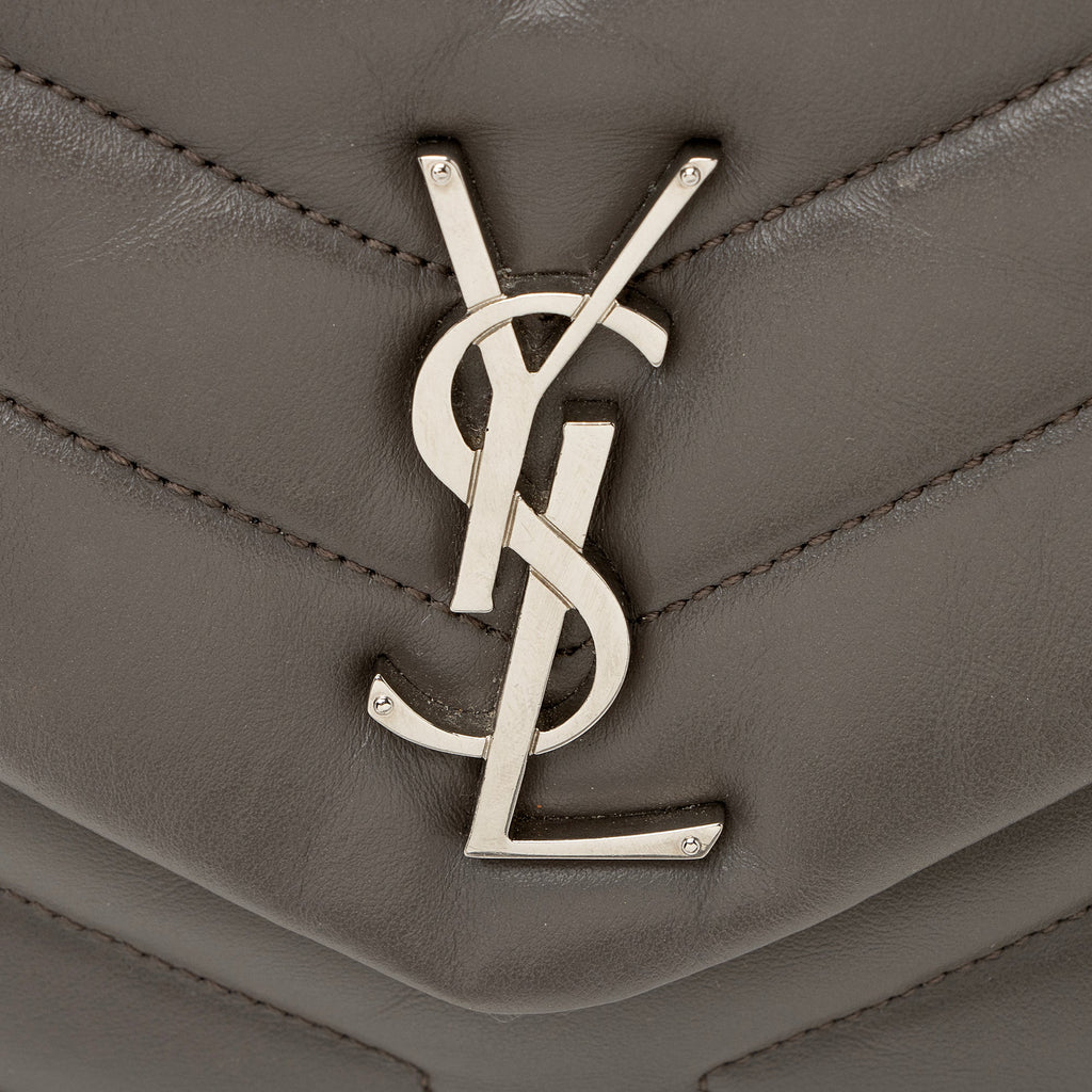 Saint Laurent Matelasse Calfskin LouLou Chain Small Crossbody Bag (SHF-22723)