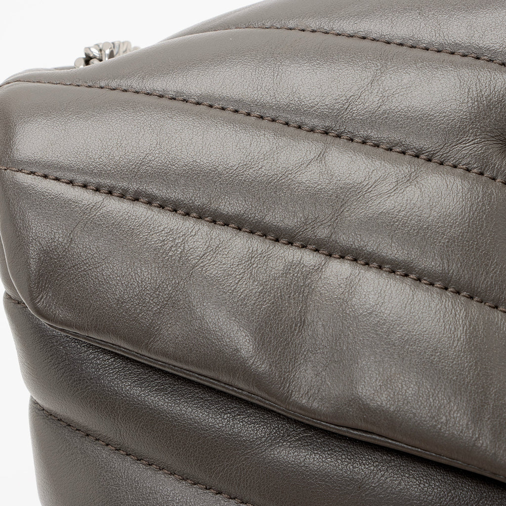 Saint Laurent Matelasse Calfskin LouLou Chain Small Crossbody Bag (SHF-22723)