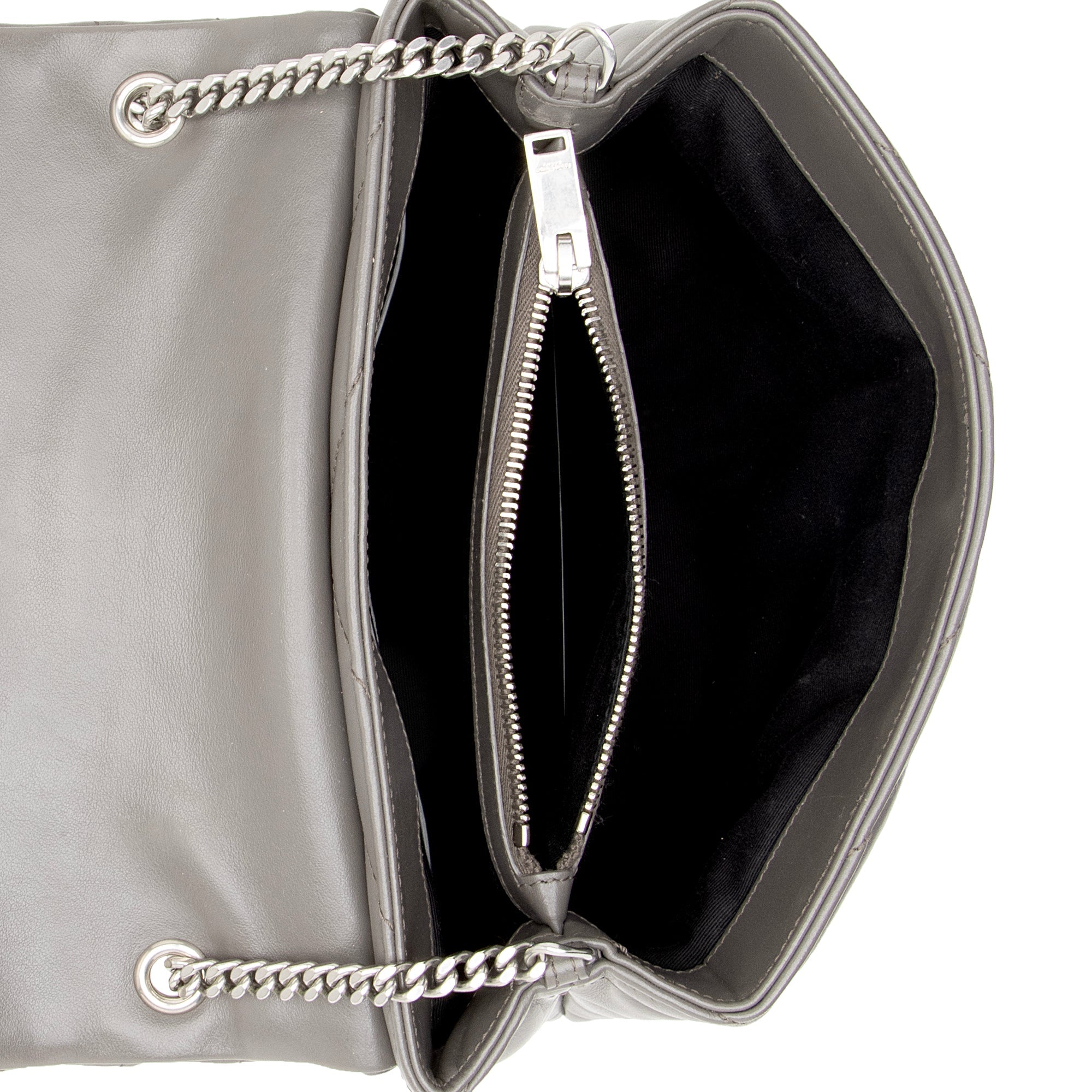 Saint Laurent Matelasse Calfskin LouLou Chain Small Crossbody Bag (SHF-22723)