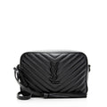 Saint Laurent Matelasse Calfskin Matte Black Lou Camera Bag - FINAL SALE (SHF-20006)
