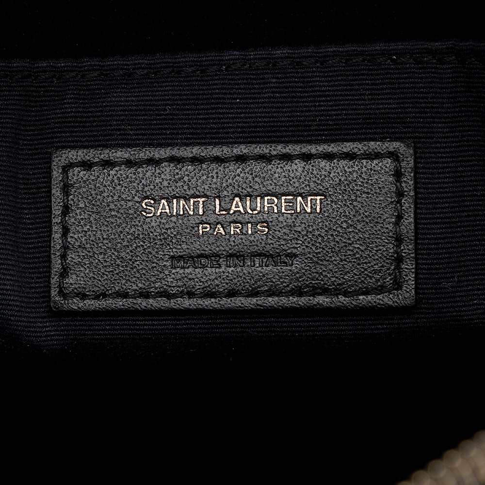 Saint Laurent Matelasse Calfskin Matte Black Lou Camera Bag - FINAL SALE (SHF-20006)