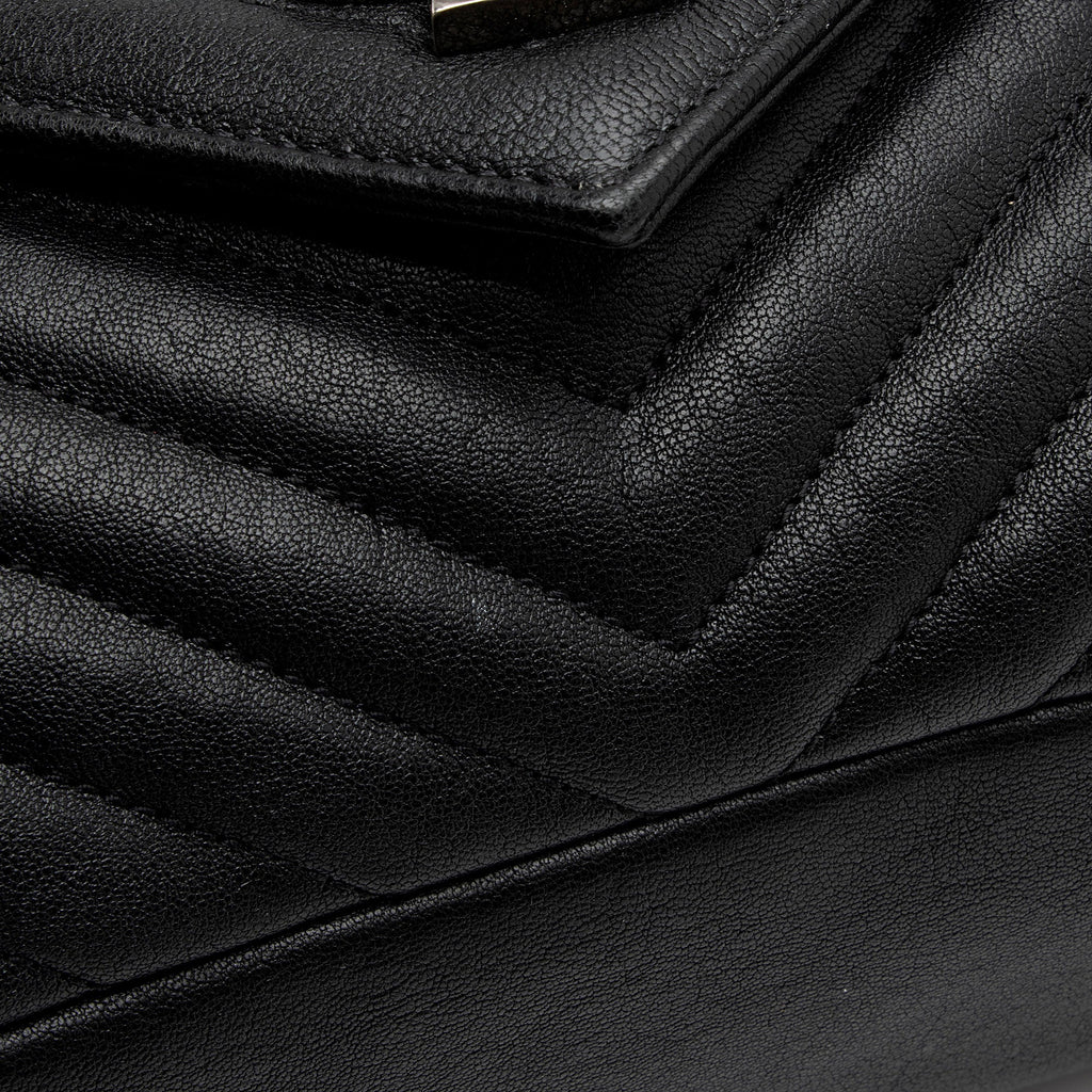Saint Laurent Matelasse Calfskin Monogram College Large Shoulder Bag (SHF-gvwSDh)